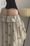 Mutedance 24 Spring/Summer Wide Shoulder Dress Series Silk MD-MD24SS47-QINGCI Celadon PM116